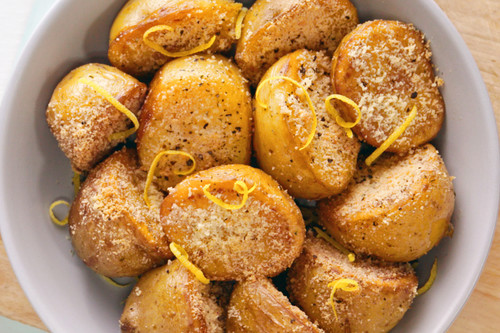 Parmesan & lemon roasted Inca Gold potatoes