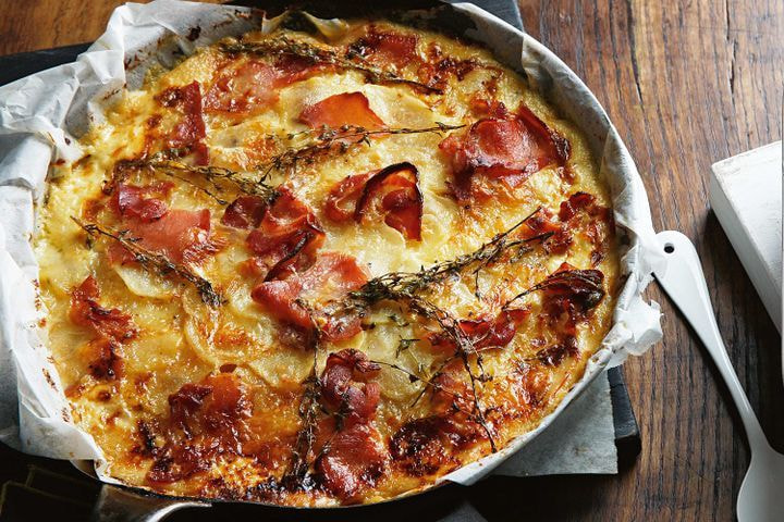 Colin's potato bake with pancetta