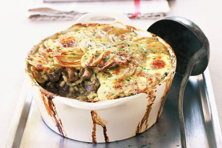 Lamb and potato casserole