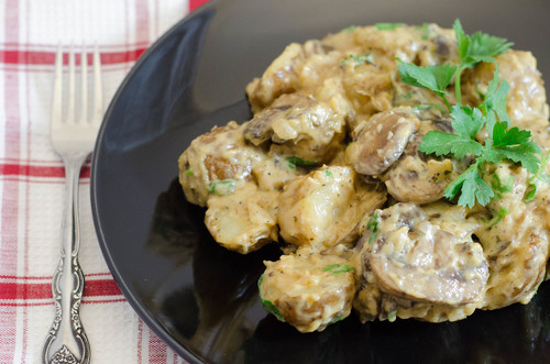 Creamy Potatoes and Mushrooms