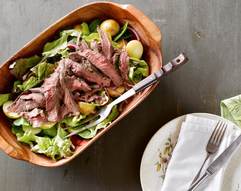 Rosemary Seared Steak and Warm Potato Salad