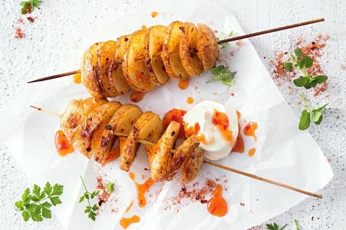 Smoky potato spirals