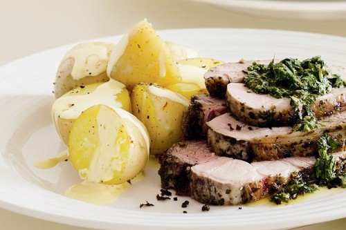 Potatoes with saffron aioli