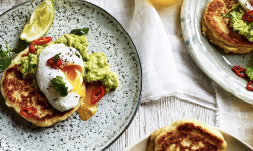 Aussie potato scone with avocado