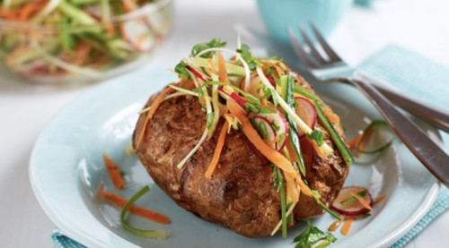 Asian Slaw Baked Potato