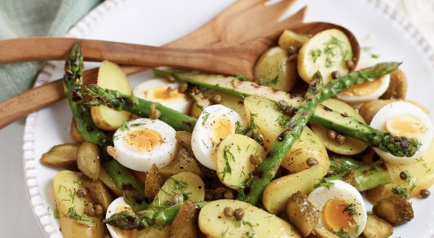 Potato, Griddled Asparagus and Egg Salad