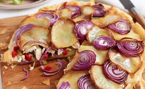Potato, Red Onion & Chicken Gallete Pie