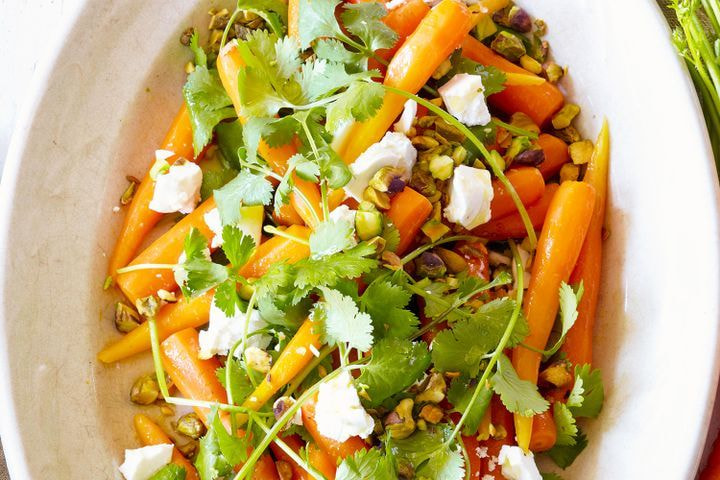 Warm carrot salad