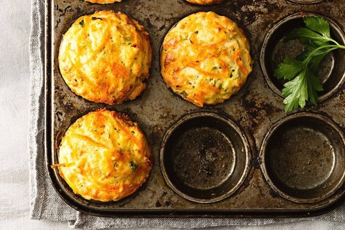Zucchini, carrot and honey muffins
