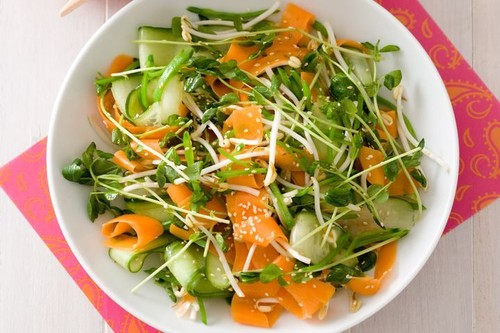Asian carrot and sprout salad