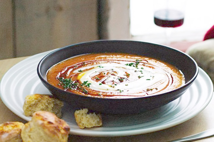 Carrot and maple syrup soup