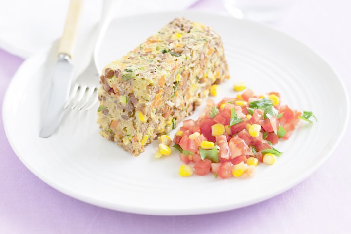 Vegetarian lentil, carrot and cumin loaf